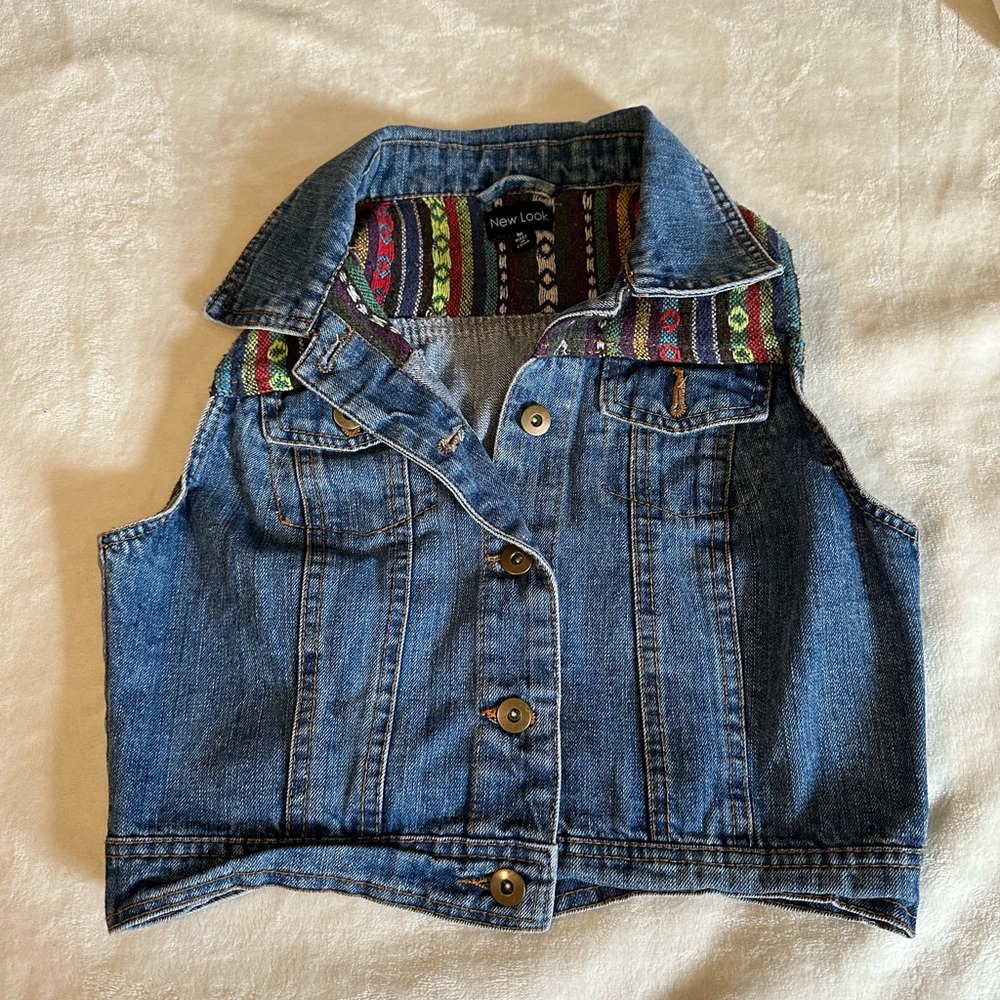 New look denim vest
